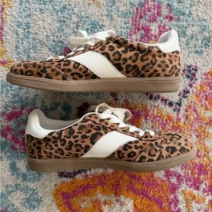 Leopard Print Sneakers with White Accents